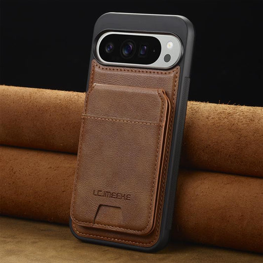 For Google Pixel 10 / 10 Pro LC.IMEEKE L3 Series Detachable RFID Card Bag Magsafe Phone Case(Brown) - Google Cases by LC.IMEEKE | Online Shopping UK | buy2fix