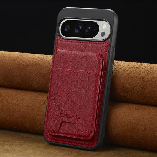 For Google Pixel 10 Pro XL LC.IMEEKE L3 Series Detachable RFID Card Bag Magsafe Phone Case(Red) - Google Cases by LC.IMEEKE | Online Shopping UK | buy2fix