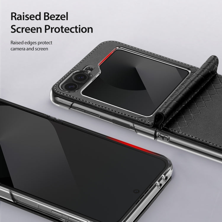 For Samsung Galaxy Z Flip6 5G DUX DUCIS Bril Series PU + TPU Phone Case(Black) - Galaxy Z Flip6 5G Cases by DUX DUCIS | Online Shopping UK | buy2fix