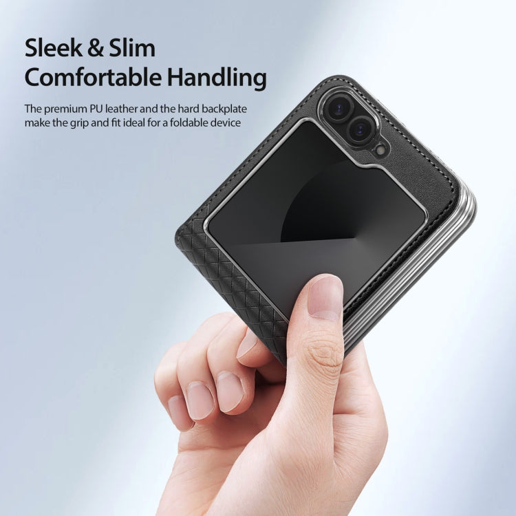 For Samsung Galaxy Z Flip6 5G DUX DUCIS Bril Series PU + TPU Phone Case(Black) - Galaxy Z Flip6 5G Cases by DUX DUCIS | Online Shopping UK | buy2fix