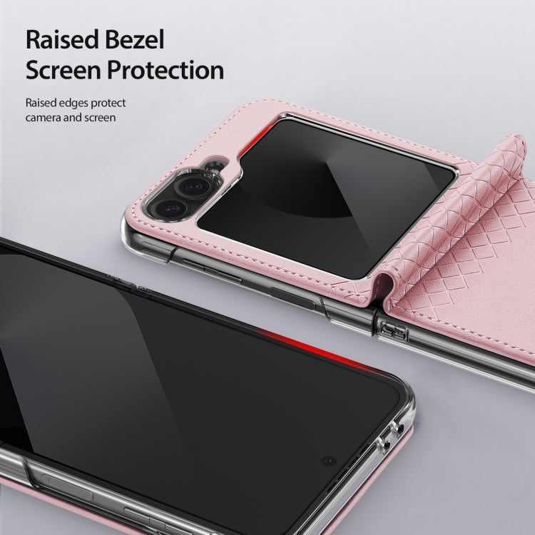 For Samsung Galaxy Z Flip6 5G DUX DUCIS Bril Series PU + TPU Phone Case(Pink) - Galaxy Z Flip6 5G Cases by DUX DUCIS | Online Shopping UK | buy2fix