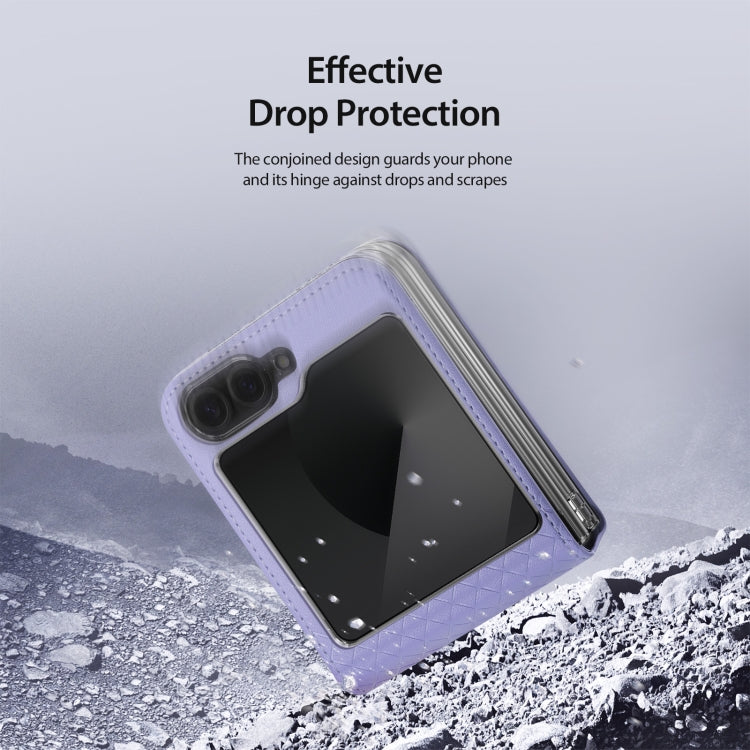 For Samsung Galaxy Z Flip6 5G DUX DUCIS Bril Series PU + TPU Phone Case(Purple) - Galaxy Z Flip6 5G Cases by DUX DUCIS | Online Shopping UK | buy2fix
