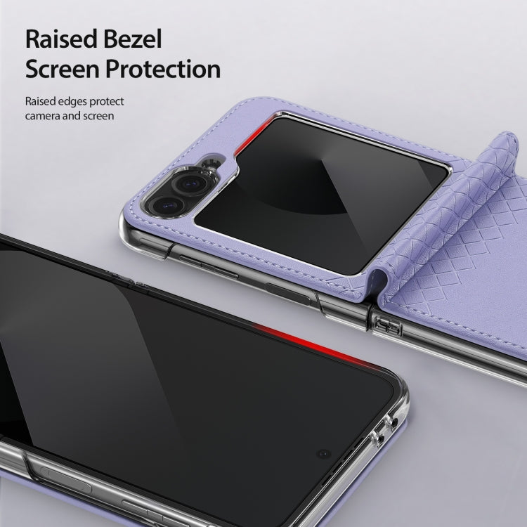 For Samsung Galaxy Z Flip6 5G DUX DUCIS Bril Series PU + TPU Phone Case(Purple) - Galaxy Z Flip6 5G Cases by DUX DUCIS | Online Shopping UK | buy2fix
