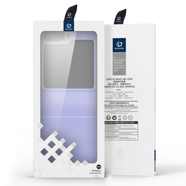 For Samsung Galaxy Z Flip6 5G DUX DUCIS Bril Series PU + TPU Phone Case(Purple) - Galaxy Z Flip6 5G Cases by DUX DUCIS | Online Shopping UK | buy2fix