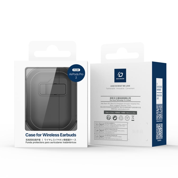 For AirPods 4 DUX DUCIS PECP Series Split Earphone Case with Hook(Black) by DUX DUCIS