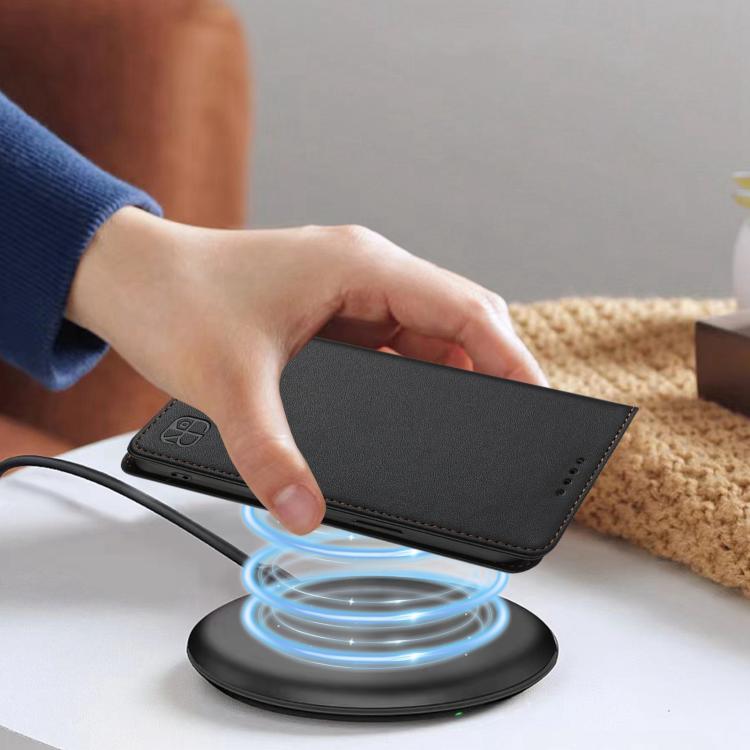 For iPhone Air RC01 Dual-Folded Magnetic Suction RFID Leather Phone Case(Black) - iPhone Air Cases by buy2fix | Online Shopping UK | buy2fix