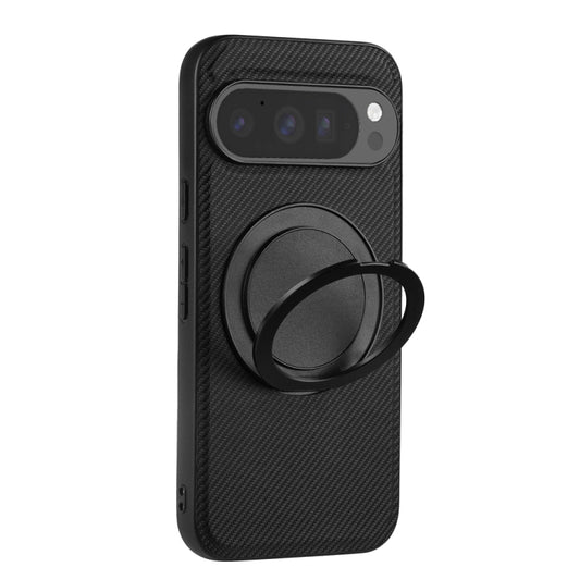 For Google Pixel 9 / Pixel 9 Pro ViLi TCY Series Kevlar Leather Texture Rotating Holder Phone Case(Black) by ViLi