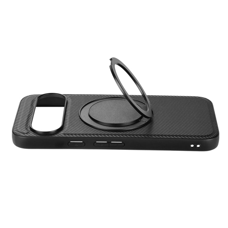 For Google Pixel 9 / Pixel 9 Pro ViLi TCY Series Kevlar Leather Texture Rotating Holder Phone Case(Black) by ViLi