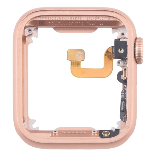 For Apple Watch Series 6 44MM LTE Aluminium Alloy Middle Frame Bezel Plate with Crown Spin Axis Flex Cable(Gold) by buy2fix