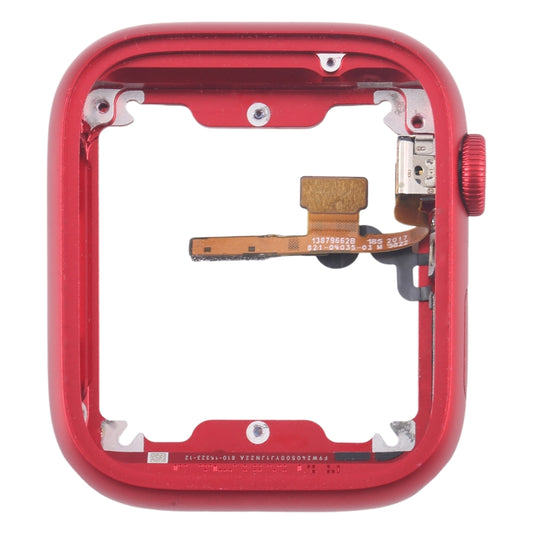 For Apple Watch Series 7 / 8 / 9 41MM LTE Aluminium Alloy Middle Frame Bezel Plate with Crown Spin Axis Flex Cable(Red) by buy2fix