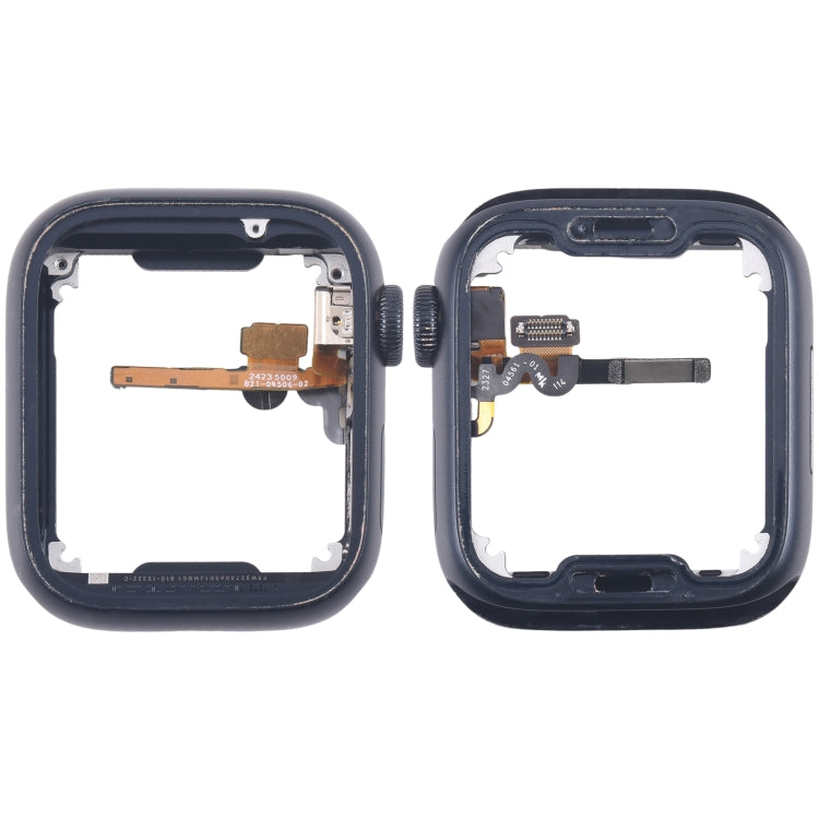 For Apple Watch Series 7 / 8 / 9 45MM LTE Aluminium Alloy Middle Frame Bezel Plate with Crown Spin Axis Flex Cable(Midnight) - Middle Frame by buy2fix | Online Shopping UK | buy2fix