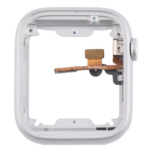 For Apple Watch Series 8 / 9 41MM GPS Aluminium Alloy Middle Frame Bezel Plate with Crown Spin Axis Flex Cable(Silver) - Middle Frame by buy2fix | Online Shopping UK | buy2fix