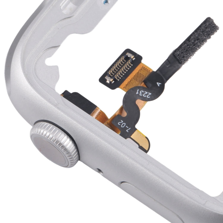 For Apple Watch Series 8 / 9 41MM GPS Aluminium Alloy Middle Frame Bezel Plate with Crown Spin Axis Flex Cable(Silver) - Middle Frame by buy2fix | Online Shopping UK | buy2fix