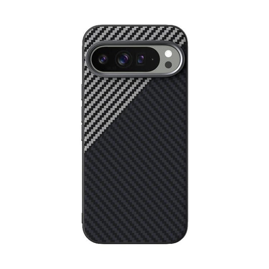 For Google Pixel 10 Pro XL ABEEL C Carbon Fiber Series 6D Micro Relief MagSafe Phone Case(Black Grey) - Google Cases by buy2fix | Online Shopping UK | buy2fix