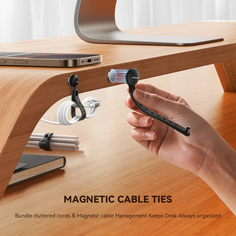 JOYROOM JR-ZS422 Magnetic Silicone Cable Tie Organizer(Black) - Cable Organizer by JOYROOM | Online Shopping UK | buy2fix