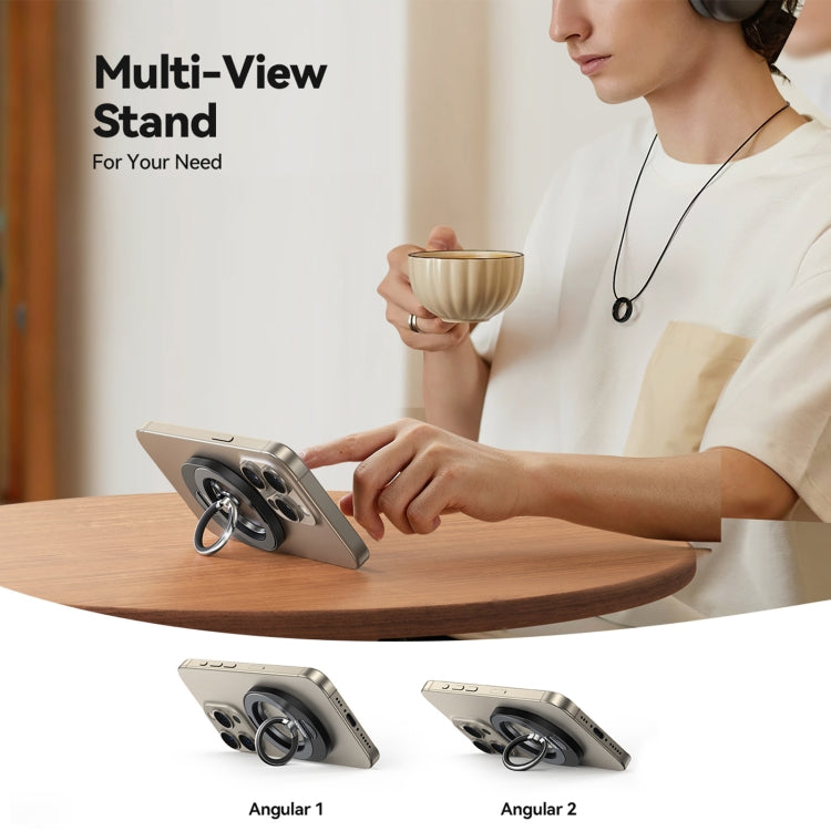 JOYROOM JR-ZS420 Rotatable Foldable Magnetic Mobile Phone Ring Holder(Black) - Ring Holder by JOYROOM | Online Shopping UK | buy2fix