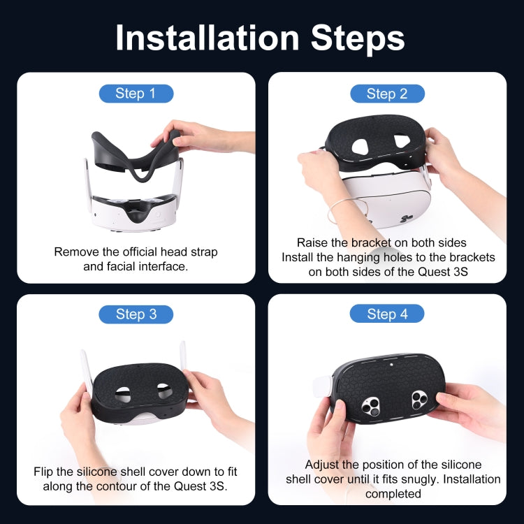STARTRC GAMES For Meta Quest 3S VR Silicone Protective Cover(Black) by buy2fix