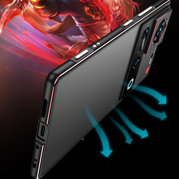 For ZTE nubia Z70 Ultra Aurora Series Lens Protector + Metal Frame Phone Case(Silver) - ZTE Cases by buy2fix | Online Shopping UK | buy2fix