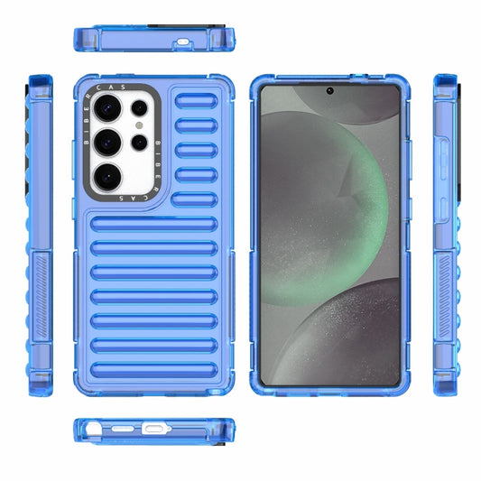 For Samsung Galaxy S25 Ultra 5G High Transparency TPU Hybrid PC Airbag Phone Case(Transparent Blue) by buy2fix