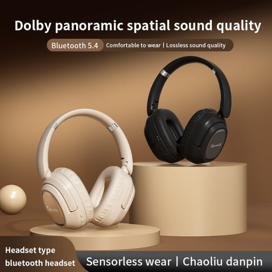 BH900 Stereo Head-mounted Noise Reduction Wireless Bluetooth Earphone(Khaki) - Headset & Headphone by buy2fix | Online Shopping UK | buy2fix