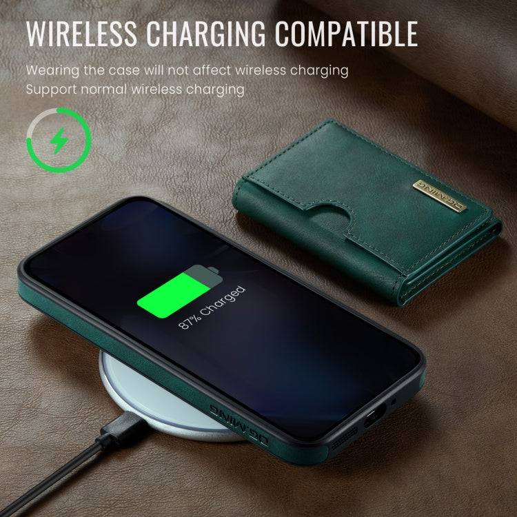 For Google Pixel 9 Pro XL DG.MING M6 Series RFID Tri-fold Card Bag Removable Leather Phone Case(Green) - Google Cases by DG.MING | Online Shopping UK | buy2fix