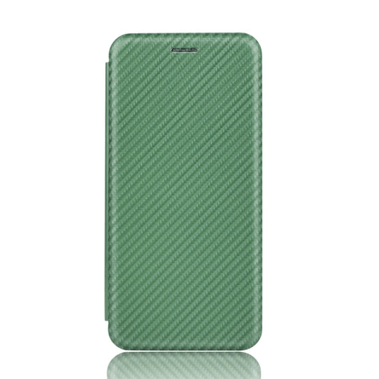 For Blackview A80 Pro Carbon Fiber Texture Horizontal Flip TPU + PC + PU Leather Case with Card Slot(Green) by buy2fix