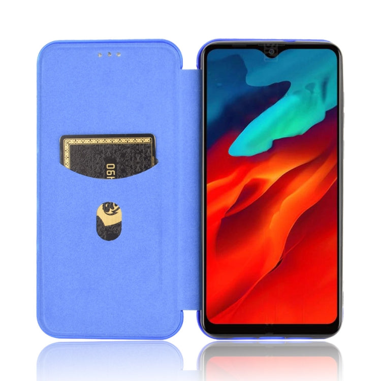 For Blackview A80 Pro Carbon Fiber Texture Horizontal Flip TPU + PC + PU Leather Case with Card Slot(Blue) - More Brand by buy2fix | Online Shopping UK | buy2fix