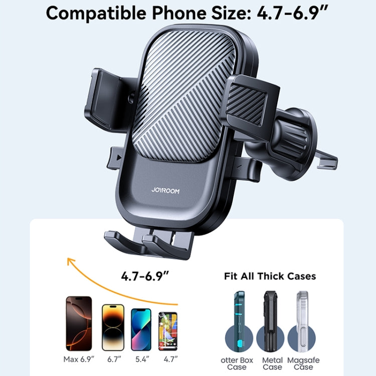 JOYROOM JR-OK6 Car Air Outlet Mechanical Phone Holder(Black) by JOYROOM