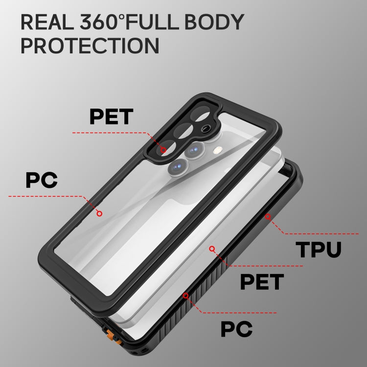 For Samsung Galaxy S25 5G RedPepper IP68 Waterproof Triple-proof Phone Case(Black) - Galaxy S25 5G Cases by RedPepper | Online Shopping UK | buy2fix