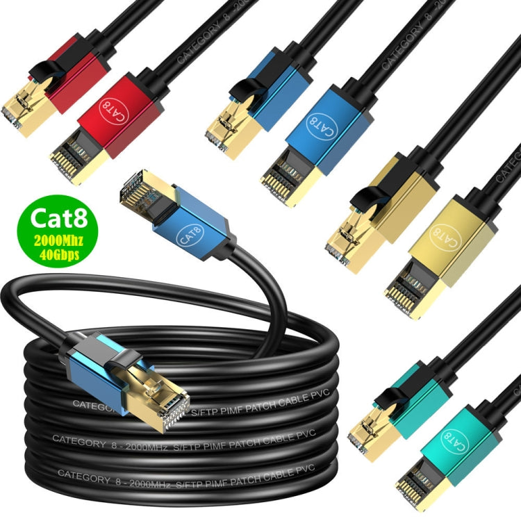 0.5m Home Fiber Bandwidth 10 Gigabit CAT8 Network Cable(Gold) - Lan Cable and Tools by buy2fix | Online Shopping UK | buy2fix