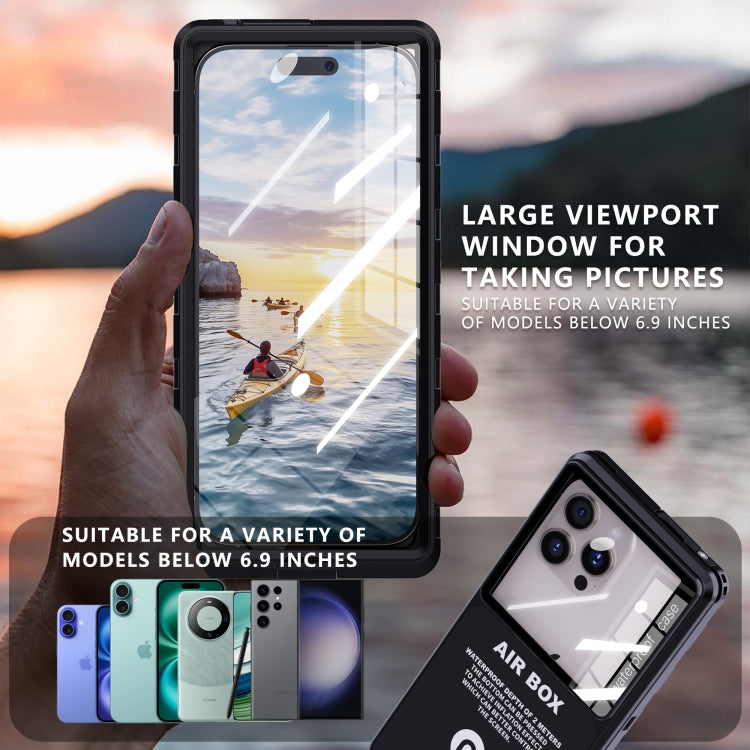RedPepper Air Box Max 6.9 IP68 Waterproof Phone Case for 6.9 inch Phone(Black) - Waterproof Bag by RedPepper | Online Shopping UK | buy2fix