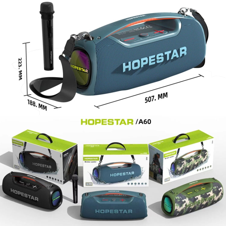 HOPESTAR A60 100W Outdoor Portable IPX6 Waterproof Bluetooth Speaker with Microphone(Camouflage) - Waterproof Speaker by HOPESTAR | Online Shopping UK | buy2fix