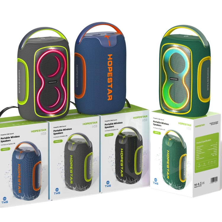 HOPESTAR H59 50W Outdoor Portable IPX5 Waterproof Bluetooth Speaker(Grey) - Waterproof Speaker by HOPESTAR | Online Shopping UK | buy2fix