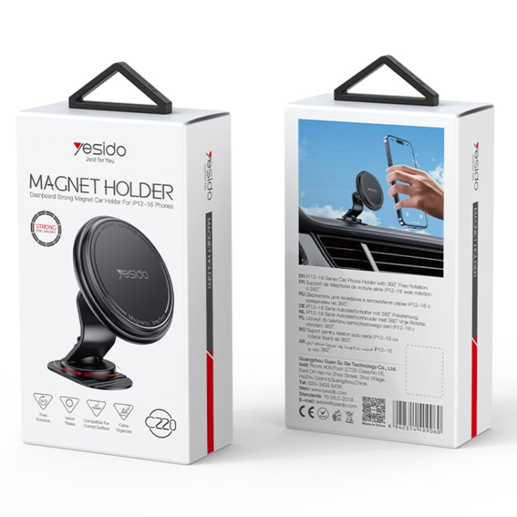 Yesido C220 Car Center Console MagSafe Magnetic Phone Holder(Black) by Yesido