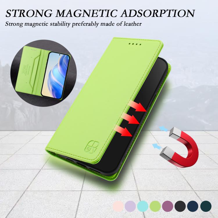 For Google Pixel 10 Pro XL RC01 Dual-Folded Magnetic Suction RFID Leather Phone Case(Grass Green) - Google Cases by buy2fix | Online Shopping UK | buy2fix
