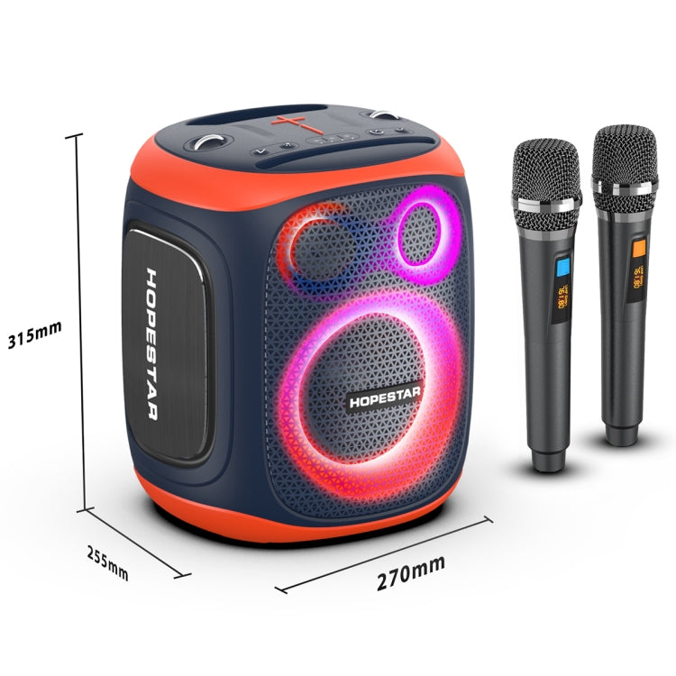 HOPESTAR PARTY130 Outdoor Dual Mic Long Endurance Bluetooth Speaker(Black) - Waterproof Speaker by HOPESTAR | Online Shopping UK | buy2fix