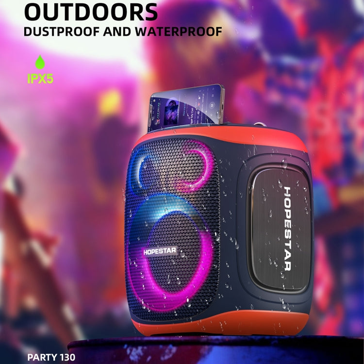 HOPESTAR PARTY130 Outdoor Dual Mic Long Endurance Bluetooth Speaker(Black) - Waterproof Speaker by HOPESTAR | Online Shopping UK | buy2fix