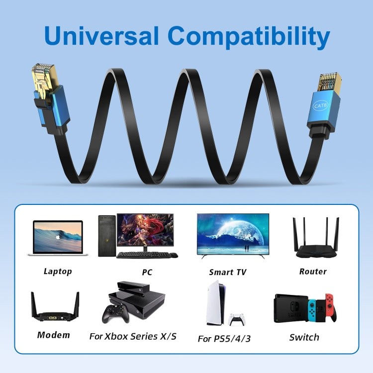 3m Cat 8 40Gbps High Speed LAN Ethernet Cable(Gold) - Lan Cable and Tools by buy2fix | Online Shopping UK | buy2fix