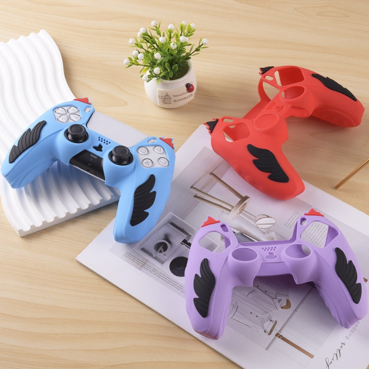 For Sony PS5 Flame Silicone Gamepad Protective Case(Red) - Cases by buy2fix | Online Shopping UK | buy2fix