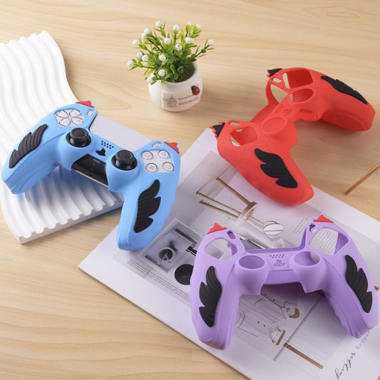 For Sony PS5 Flame Silicone Gamepad Protective Case(Black) - Cases by buy2fix | Online Shopping UK | buy2fix