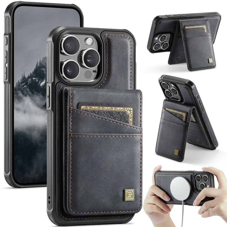 For iPhone 12 / 12 Pro AutSpace A12 MagSafe Magnetic RFID Card Bag Phone Case(Black) - iPhone 12 / 12 Pro Cases by AutSpace | Online Shopping UK | buy2fix