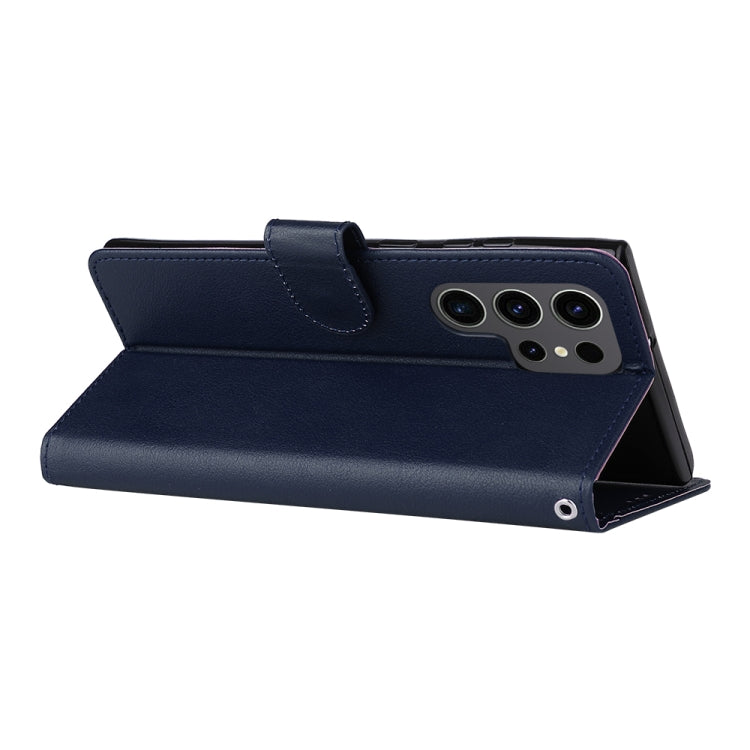 For Samsung Galaxy S25 Ultra 5G 3-Card Slots Multifunctional Leather Phone Case(Blue) by buy2fix