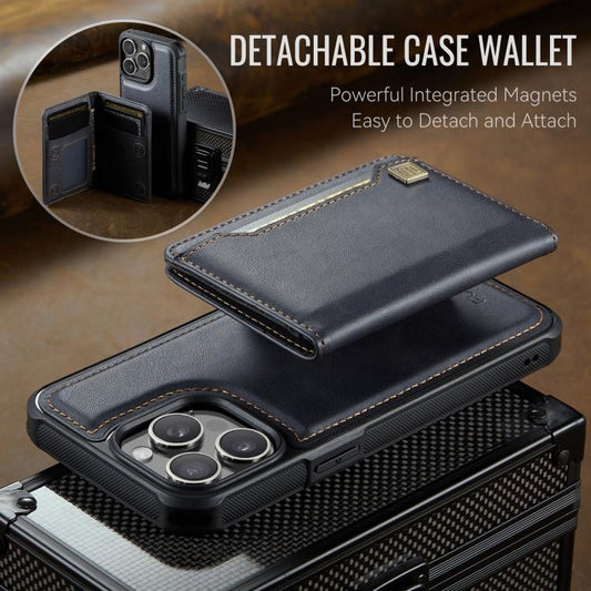 For iPhone 14 Pro Max AutSpace A13 MagSafe Magnetic RFID Flip Card Bag Phone Case(Black) - iPhone 14 Pro Max Cases by AutSpace | Online Shopping UK | buy2fix