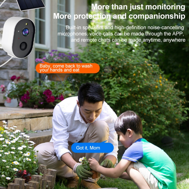 3MP Graffit Version Outdoor HD Solar Panel Wireless WiFi Surveillance Camera, Memory Card:32GB(EU Plug) - Wireless Camera by buy2fix | Online Shopping UK | buy2fix