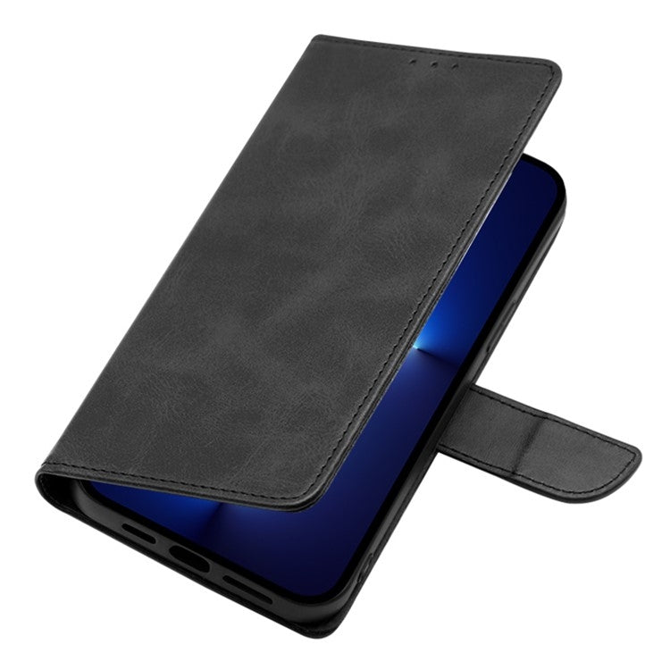 For Samsung Galaxy S25 5G Calf Texture Buckle Flip Leather Phone Case(Black) by buy2fix