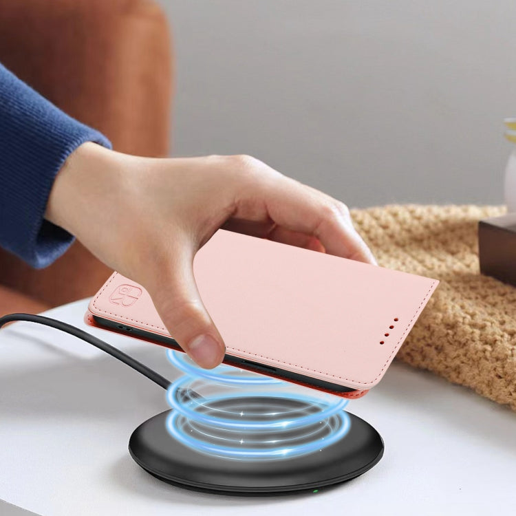 For Nothing CMF Phone 1 RC01 Dual-Folded Magnetic Suction RFID Leather Phone Case(Pink) - Nothing Cases by buy2fix | Online Shopping UK | buy2fix