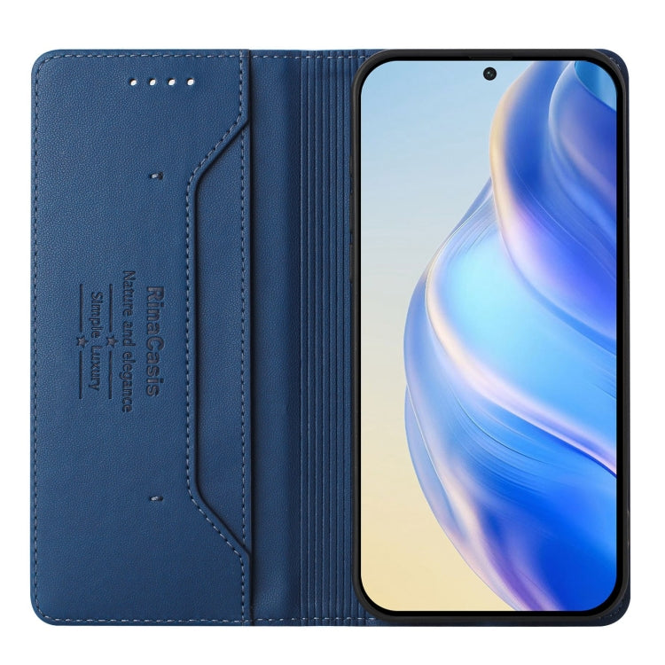 For Nothing CMF Phone 1 RC01 Dual-Folded Magnetic Suction RFID Leather Phone Case(Dark Blue) - Nothing Cases by buy2fix | Online Shopping UK | buy2fix