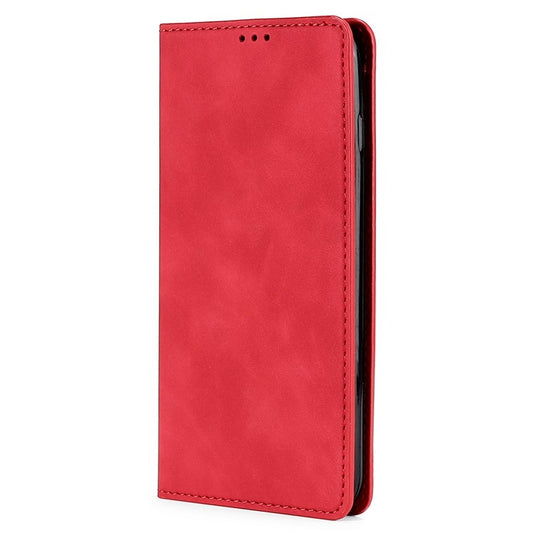 For Samsung Galaxy S25 5G Skin Feel Magnetic Leather Phone Case(Red) by buy2fix