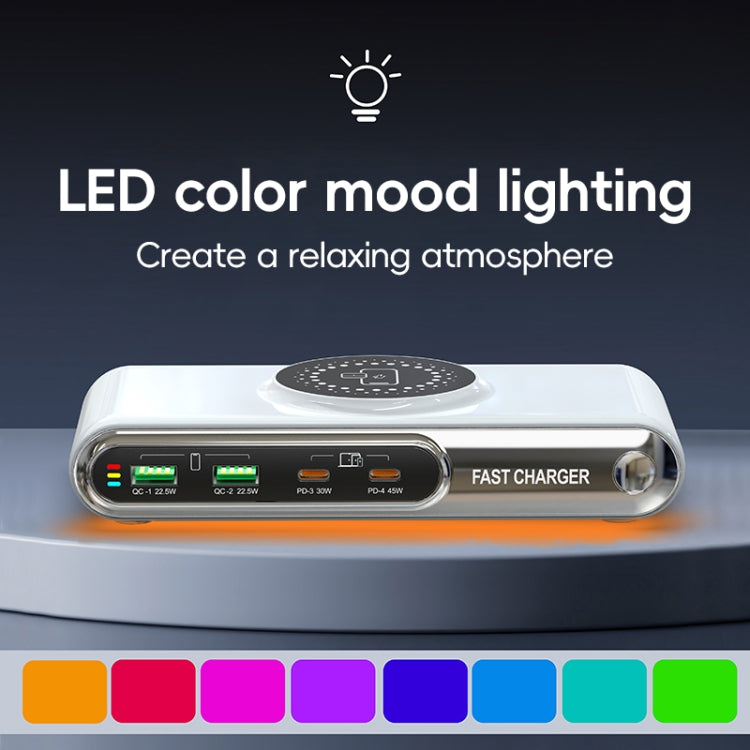 F9A 6 in 1 72W Multifunctional Smart Charger with LED Ambient Light, Plug:AU Plug - Multifunction Charger by buy2fix | Online Shopping UK | buy2fix