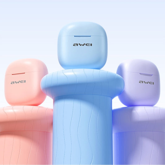 awei T68 ENC Noise Reduction Wireless Bluetooth Gaming Earphone(White) - Bluetooth Earphone by awei | Online Shopping UK | buy2fix